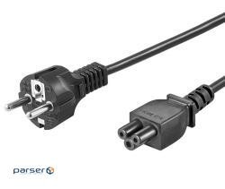 Кабель блоку живлення IEC-Schuko/M->C5Mikimaus 3.0m,1.00mm Compaq,HQ,чорний (75.04.4877-60)