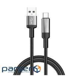 Дата кабель USB 2.0 AM to USB-C 1.0m 6A braided wire black ColorWay (CW-CBUC096-BK)