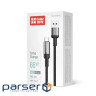 Дата кабель USB 2.0 AM to USB-C 1.0m 6A braided wire black ColorWay (CW-CBUC096-BK)