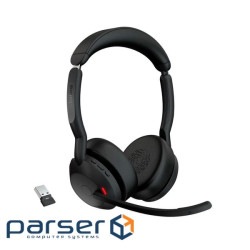Гарнітура бездротова Jabra Evolve 2 55 USB-C Stereo Stand MS (25599-999-889)