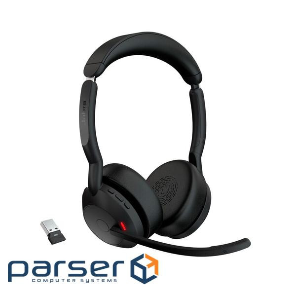 Гарнітура бездротова Jabra Evolve 2 55 USB-C Stereo Stand MS (25599-999-889)