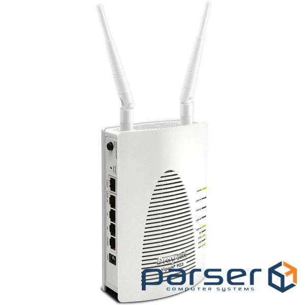 Точка доступу DrayTek Vigor AP 903, FAT AP, PoE, 5 LAN GbE, 1 USB 2.0, WiFi Dual Band (VigorAP 903)