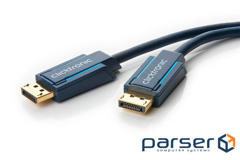 Signal monitor cable Click Tronic DisplayPort M/M 2.0m,v1.4 8K@60Hz (75.04.0994-1)