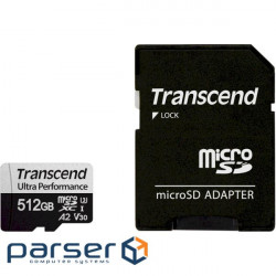 TS512GUSD340S 512GB microSD w/ adapter UHS-I U3 A2