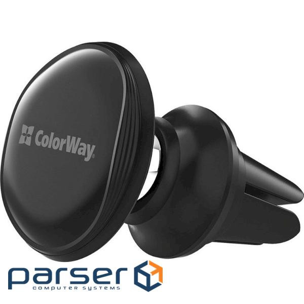 Автоутримувач для смартфона COLORWAY Metallic Air Vent-4 Black (CW-CHM09-BK)