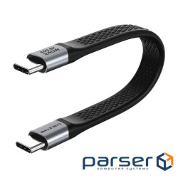 Кабель Cabletime USB Type-C - USB Type-C (M/M) PD 240W, 0.15 м, Black (CU45B)