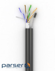 Кабель для внешней прокладки FTP 5е OK-Net КППЭт-ВП (100) 4х2х0.51 бухта 305м с тросом ( (ОК49312)