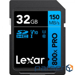 Memory card LEXAR SDHC High Performance 800x Pro 32GB UHS-I V10 Class 10 (LSD0800P032G-BNNNG)