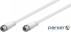 Antenna cable RF:F M/M 5.0m, D=5.4mm 3xShielded (128 wires) A+, white (75.05.8818-1)