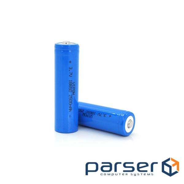 Battery 18650 Li-Ion Vipow ICR18650 TipTop, 2500mAh, 3.7V, Blue (ICR18650-2500mAhTT)