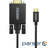 Кабель USB 3.1 Type-C M - VGA (HD15) M, 1.8m FHD 60Hz чорний Choetech (XCV-1801-BK)