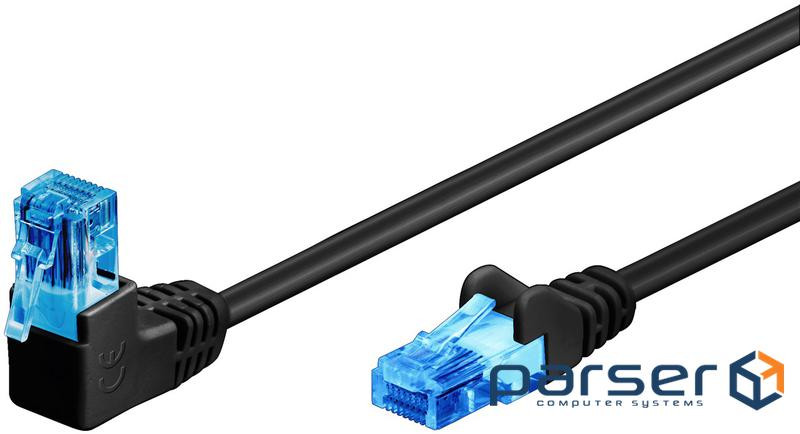 Патч-корд неекранований RJ45 UTP6a 2.0m, patch AWG25 1x90 D=5.9mm Gold,чорний (75.05.1530-10)