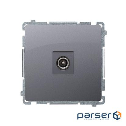 Розетка антенная Basic TV, серебро (BMAK3.01/43)
