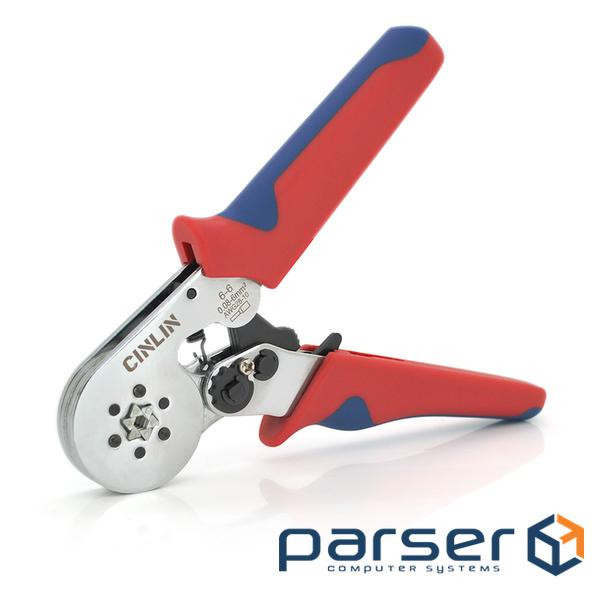 Кримпер CINLINELE HCS8 6-6 для обтиску кабельного наконечника, blue + набір кабельні (HCS8 6-6+VE780)