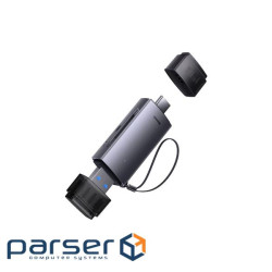 Кардридер USB Baseus Lite, Grey, Type-C / USB 3.0 - microSD / SD (WKQX060113)