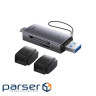 Кардридер USB Baseus Lite, Grey, Type-C / USB 3.0 - microSD / SD (WKQX060113)