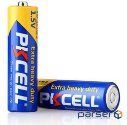 Батарейка сольова PKCELL 1.5V AA/ R6, 2 штуки у блістері ціна за блістер , Q12 (9307)