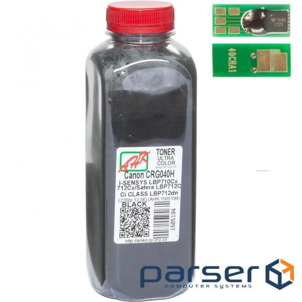 Тонер Canon LBP-710/712, 220г 12.5K Black +chip AHK (3203660)