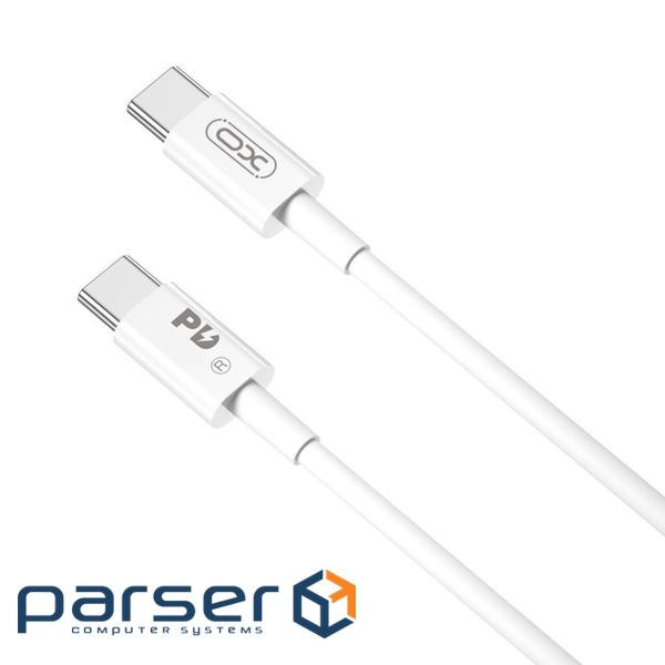 Дата кабель USB-C to USB-C 2.0m 100W white XO (CB-Q100-2CC)