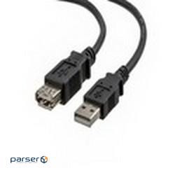 Extension Cable Gutbay USB2.0 A M/F 0.6m,AWG24+28 2xShielded D=4.0mm (78.01.2860-300)