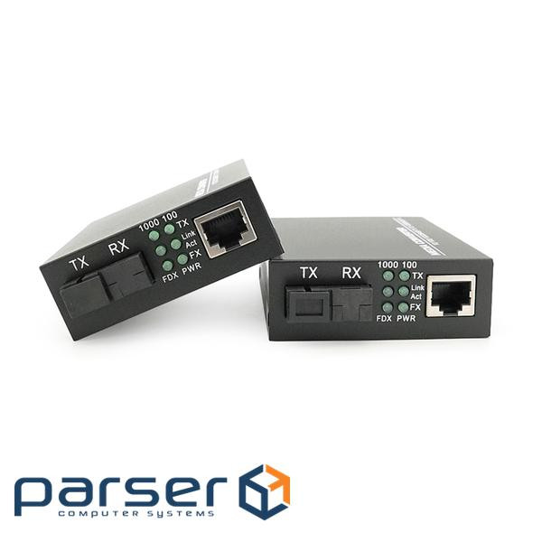 Медіаконвертер пари A+B (IC+113), 1310+1550 WDM одноволоконний Full / Half duplex, SC (GSS-11S3CAB)