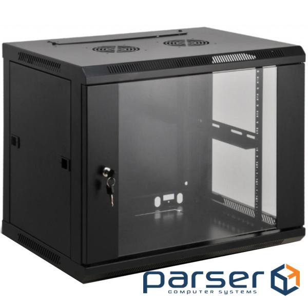 Шафа настінна Kingda 15U 19" 600x600 RAL9004 (KD-007-6615)