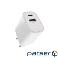 Зарядний пристрій EMOS V02B15 1xUSB-A + 1xUSB-C 15W GaN