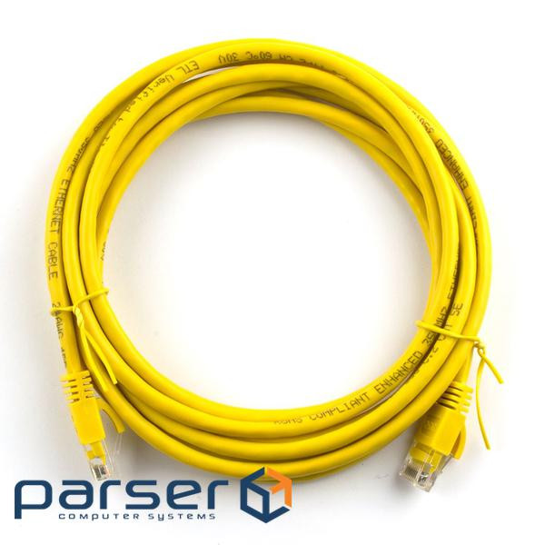 Патч-корд литий RITAR, UTP, RJ45, Cat.5e, 15m, жовтий, Cu (мідь ) (04295)