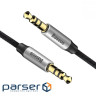 Кабель BASEUS Yiven mini-jack 3.5 мм 1м Silver/Black (CAM30-BS1)