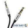 Кабель BASEUS Yiven mini-jack 3.5 мм 1м Silver/Black (CAM30-BS1)
