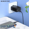 Адаптер BOROFONE BV18 USB male to Type-C female USB2.0 adapter Black (BV18UC)