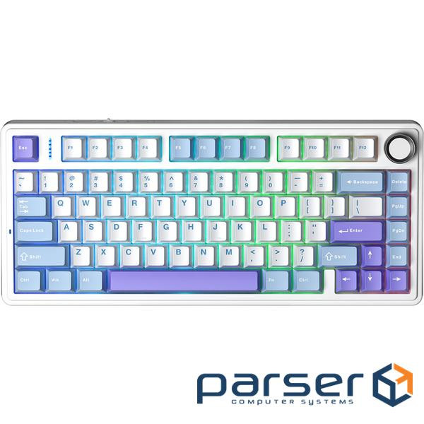 Клавіатура бездротова AULA F75 Gasket Reaper switch Hot-Swap, PBT, 2.4G wireless, BT (6978080501479)