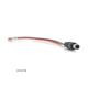 DC-M power connector (D 5.5x2.5mm) => 30cm cable black -red, Black plug OEM (YT-DC-M-30 red)