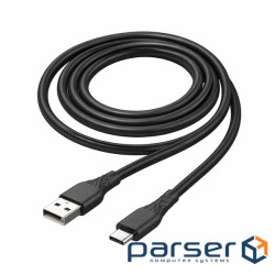 Дата кабель USB 2.0 AM to USB-C 1.0m 3A textured PVC black ColorWay (CW-CBUC094-BK)