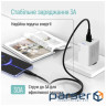 Дата кабель USB 2.0 AM to USB-C 1.0m 3A textured PVC black ColorWay (CW-CBUC094-BK)