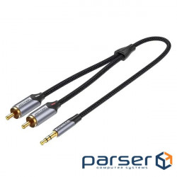 Cable Vention AUX 3.5 mm M - 2xRCA M, 1.5 m, Black (BCNBG)