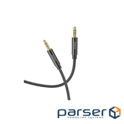 Кабель мультимедійний 3.5mm M to 3.5mm M 2.0m Black HOCO (6931474759894)