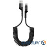 Дата кабель USB 2.0 AM to USB-C 1.0m Spiral 2.4A black Armorstandart (ARM75390)