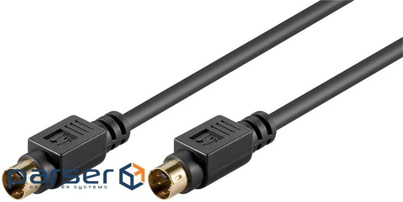 Кабель відео-сигнальний SVideo 4p M / M 5.0m, Shielded D = 5.0mm Gold, чорний (75.05.0059-1)