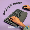 Клавіатура бездротова LOGITECH Wave Keys Ergonomic Keyboard Graphite (920-012304)
