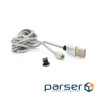 Магнітний кабель PiPo USB 2.0/ Lighting, 2m, 2А (18169)