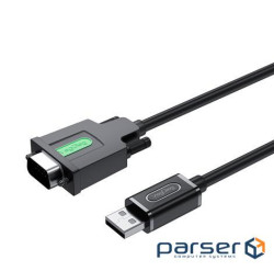 Кабель VEGGIEG V-U401, USB / RS232, PL2303 Chipset, Gray, довжина 1.5м, Box