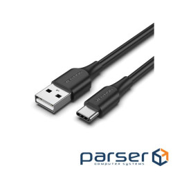 Дата кабель USB 2.0 AM to USB-C 1.0m 3A black Vention (CTHBF)