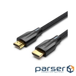 Кабель мультимедійний HDMI M to HDMI M 5.0m 8K60Hz cotton braided black Vention (AAUBJ)