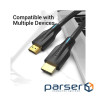 Кабель мультимедійний HDMI M to HDMI M 5.0m 8K60Hz cotton braided black Vention (AAUBJ)
