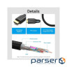 Кабель мультимедійний HDMI M to HDMI M 5.0m 8K60Hz cotton braided black Vention (AAUBJ)