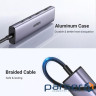 Концентратор Ugreen USB-C to 2xUSB 3.0 + 2xUSB-C CM473 gray (15395)