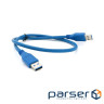 Кабель-подовжувач USB 3.0 AM + AM 0.6м (YT-3.0AM+AM-0.6)