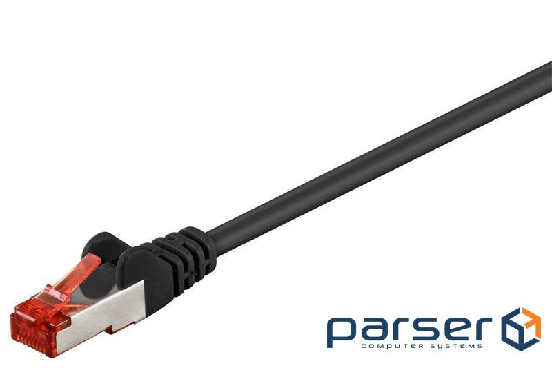 Патч-корд екранований RJ45 SFTP6 30.0m, patch AWG28 LSOH D=6.0mm Cu Gold,чорний (75.06.8699-1)