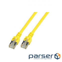 Foil patch cord RJ45 FTP5e 2.0m, patch AWG26 Gold half circle, yellow (74.05.4632-1)